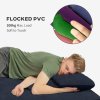 Outsunny Double Air Bed with 2 Pillows, Hand Pump, Inflatable Mattress with Flocked Surface for Guest, Camping, Travel, 191 x 137 x 22cm