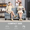 HOMCOM 2 Seater Sofa, Loveseat Sofa with Removable Back Cushions, Chenille Fabric Small Couch Settee with S-springs for Living Room, Bedroom, Home Office, Light Grey