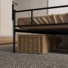 HOMCOM 5ft4 King Metal Bed Frame, Steel Bed Base with Headboard and Footboard, 31cm Under-bed Storage Space and Metal Slat Support for Bedroom, 165 x 211cm, Black