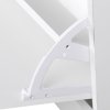 HOMCOM 2PC Shoes Storage Chest Cloths Rack Unit w/Mirror Multiple Shelves Large Storage Capacity Shoes Cabinet 6 Hooks Cloth Rack