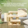 PawHut Pet Stairs 3-step Pet Ladder Cat dog Stairs Climb Ladder Cat Tree, Beige