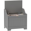 HOMCOM Storage Chest, Storage Trunk with Safety Hinge and U-shaped Cut-out Pull, Wooden Storage Box for Living Room, Entryway, 56.4 x 38 x 56 cm