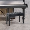 HOMCOM Faux Leather Piano Stool Makeup Stool Bench Dressing Table Seat with Storage 76x36x50cm
