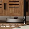 PawHut Cat Litter Box Enclosure, Hidden Litter Box Furniture Washroom with Tall Legs, Scratching Board, Double Doors, Ventilation Holes, Indoor Cat House Side End Table, 80 x 45 x 50 cm, Dark Brown