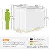 Outsunny 5 x 9ft Galvanised Metal Garden Shed with Foundation Kit, Outdoor Lean-to Shed, Tool Storage House with Lockable Doors, Gloves and 2 Air Vents for Patio, Garden, Grey