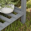 Outsunny Wooden Raised Garden Bed, Elevated Planter Box with Bed Liner, Drainage Holes and Storage Shelf, Raised Planter for Vegetables, Flowers, Herbs, 100 x 30 x 71 cm, Grey