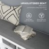 HOMCOM Shoe Bench with Seat, Shoe Storage Bench with Cushion, 2 Drawers and Adjustable Shelf for Entryway, Hallway, Living Room, Bedroom, White
