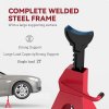 HOMCOM Axle Stands 2 Ton Car Jack Stands Pack of 2, 28-42.5 cm Height Adjustable Support Jack Stand, Heavy Duty Car Lift Tool for Vehicles, Caravans, Workshops, Garages, Red