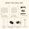 PawHut Pet Playpen DIY Small Animal Cage Metal Fence with Door, 22 Pieces, for Bunny Chinchilla Hedgehog Guinea Pig
