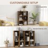 HOMCOM 6-Cube Bookshelf, Modern Freestanding 3-Tier Bookcase, Display Shelving Unit for Living Room, Bedroom, Home Office, Study