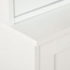 HOMCOM Modern Bookcase with Glass Doors, Display Storage Cabinet with Adjustable Shelves for Living Room, Study, Office