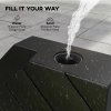 Outsunny Umbrella Weights for Cantilever Parasols, Set of 4 Heavy Duty Parasol Base Stand Weights, 80kg Sand or 60kg Water Filled, Black