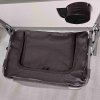 Outsunny Aluminium Directors Chair, Folding Camping Chair for Adults with Side Table, Cup Holder, Cooler Bag and Pocket, Up to 120 kg, Grey