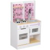 AIYAPLAY Kids Play Kitchen, Pretend Play Kitchen with Realistic Over, Stove, Sink, Kitchen Accessories, Cooking Playset with Light, Sound, for Ages 3+ Years, White
