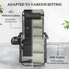 Outsunny Zero Gravity Chairs Set of 2, Folding Reclining Garden Chair, Outdoor Sun Lounger with Cushion, Garden Recliner Chairs with Headrest and Cup Phone Holder Tray for Beach, Grey