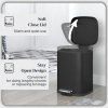 HOMCOM 12 Litre Pedal Bin, Fingerprint Proof Kitchen Rubbish Bin with Soft-close Lid, Foot Pedal and Removable Inner Bucket for Recycling and Waste