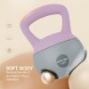 SPORTNOW Soft Kettlebell, 12kg Kettle Bell with Non-Slip Handle for Home Gym Weight Lifting and Strength Training, Purple and Grey