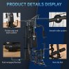 HOMCOM Multi Gym Workout Station, 45Kg Weight Stack Training System, Full Body Fitness for Home Gym, Black