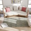 HOMCOM UV Resistant Indoor & Outdoor Area Rug, Easy-Cleaning Machine Washable Rug with Geometric Pattern for Patio, Garden, Kitchen, Bathroom or Living Room, 170 x 120 cm, Grey