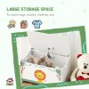 AIYAPLAY Toy Box with Lid, Toy Chest with Safety Hinges for Kids Boys Girls, Kids Storage Box for Living Room, Playroom, Nursery, Bedroom, Green