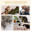 PawHut 100cm Cat Tree for Indoor Cats, Cat Tower Condo for Kittens with Cat House Sisal Scratching Posts, Hanging Ball Toys, Perches - Grey