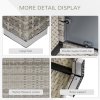 Outsunny Rattan Garden Coffee Table, 65 cm Square Garden Rattan Table with Tempered Glass Top, All-Weather Wicker Bistro Outdoor Furniture for Patio, Balcony, Porc, Grey