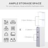 HOMCOM Tall Bathroom Cabinet, Freestanding Bathroom Storage Cabinet with 2-Tier Shelf and Drawers, Narrow Cupboard Storage Unit
