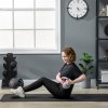 SPORTNOW Kettlebell, 2kg Kettle Bells with Handle for Home Gym Weight Lifting and Strength Training, Pink and Grey