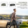 Outsunny Inflatable 3-4 Man Tunnel Tent w/ Air Pump, Living Area & Vestibule, Waterproof Family Camping Air Tent w/ Sewn In Groundsheet & Removable Footprint for Camping, Hiking, Olive Green