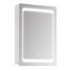kleankin LED Illuminated Bathroom Mirror Cabinet with LED Lights, Wall-mounted Storage Organizer with Shelves, Touch Switch For Makeup Cosmetic
