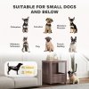PawHut Dog Crate Furniture End Table, Pet Kennel for Small Dogs with Magnetic Door Indoor Animal Cage, Grey, 60 x 55 x 70 cm, Purple