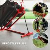 HOMCOM Folding Ride On Lawn Mower Jack Lift, 400 kg Adjustable Steel Lifting Device, Telescopic Maintenance Jack Lifter for Lawnmowers, ATVs, Red