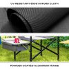 Outsunny Aluminium Directors Chair, Folding Camping Chair for Adults with Side Table, Cup Holder, Cooler Bag and Pocket, Up to 120 kg, Grey