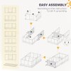 PawHut Whelping Box for Dogs with Water-Resistant Washable Whelping Pad, Dog Whelping Box with Clear Panels, Adjustable Entrance, Two Room Design, Non-Slip Foot Pads, for Small Dogs, 164 x 80cm