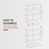 HOMCOM 360 CD/185 DVD Storage Unit, 185 Blu-ray Media Storage Shelf with 8 Compartments and 6 Adjustable Shelves, CD Tower for Living Room, Bedroom, Office