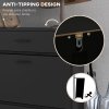 HOMCOM 3 Drawer Shoe Cabinet with 2 Flip Doors, Sliding out Drawer and Adjustable Shelf for 12 Pairs of Shoes, Narrow Shoe Storage Cabinet for Hallway, Entryway