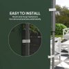 Outsunny Gazebo Side Panel, Canopy Sidewall Panel with 4 Mesh Bags and 2 Storage Pockets for 3 x 3 m Straight Leg Pop Up Gazebos, 1 Pack Sidewall Only, Green