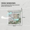Outsunny Reinforced Walk In Polytunnel Greenhouse with Roll Up Door, Galvanised Steel Frame and Zipped Door Windows (2 x 2.5m), White