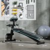HOMCOM Foldable Weight Bench, Strength Training Sit Up Bench, Incline Decline Bench with 7-Level Backrest, Leg Extension Machine, Preacher Pad and Resistance Band for Home Gym Workout, Blue