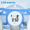 HOMCOM Portable Mini Stepper, Steppers for Exercise Workout with LCD Display Monitor, Anti-skid Foot Pedals for Home Gym Office, Blue