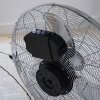 HOMCOM 20 Inches Chrome Metal Floor Fan, High Velocity 3-Speed Home Gym with Adjustable Head, Portable Desk & Table Fan Air Circulator for Home Office, Powerful Airflow, Quiet Operation