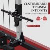 SPORTNOW Multi Home Gyms with Cable Pulley System, Cable Crossover Machine with 4 Handles for Full Body Strength Training, Power Rack for Home Workout, Black