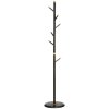 HOMCOM Coat Rack, Freestanding Coat Stand with 6 Hooks and Bamboo Frame for Entryway, Hallway, Bedroom, Living Room, Walnut
