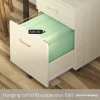 Vinsetto 2-Drawer Locking Office Filing Cabinet w/ 5 Wheels Rolling Storage Hanging A4 Cupboard Home Organisation, Oak Wood Grain