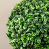 HOMCOM Set of 2 Decorative Artificial Plants Boxwood Ball Trees in Pot Fake Plants for Home Indoor Outdoor Decor, 60cm