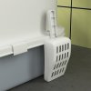 PawHut Cat Litter Box with Lid, Hooded Cat Litter Tray with Scoop, Deodorisation Bags, Top Entry, Cat Toilet with Drawer Pan, Grey