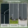 Outsunny 1.6 x 2.2m Garden Storage Shed Tent, Portable Shed Shelter with Galvanised Steel Frame and Large Door, for Motorbike, Garden Tools, Bike Storage, Dark Grey