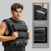 SPORTNOW 15KG Adjustable Weighted Vest, Weight Vest with 15 Metal Weights, Adjustable Straps and Reflective Strips, for Men and Women Running Cardio Exercise Strength Training