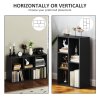 HOMCOM 2 Tier Bookshelf, Modern Cube Bookcase with 5 Open Storage Compartments, Freestanding Display Storage Unit for Living Room, Bedroom, Study
