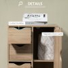 HOMCOM Bathroom Floor Cabinet, Freestanding Storage Unit with 4 Drawers and Door Cupboard for Living Room, Kitchen, Bedroom